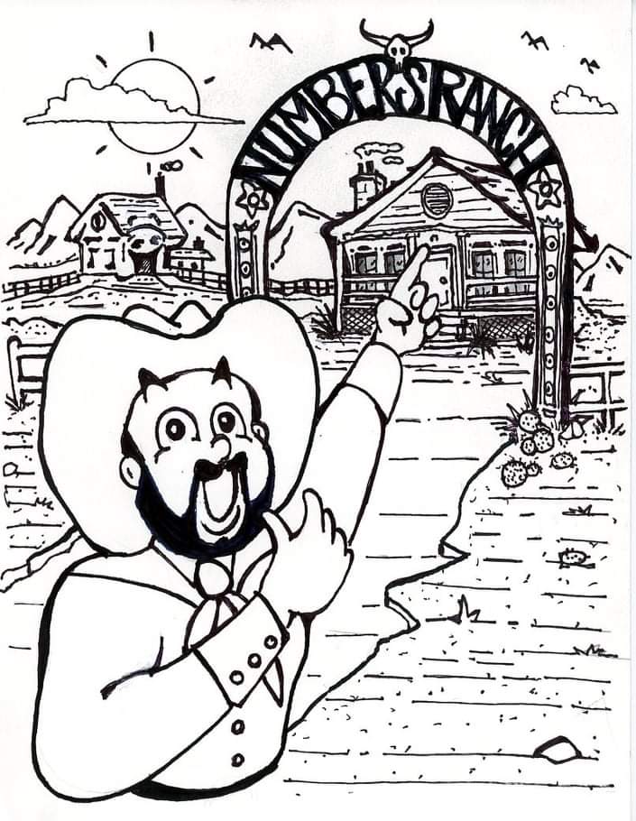 The Numbers Ranch Coloring Page