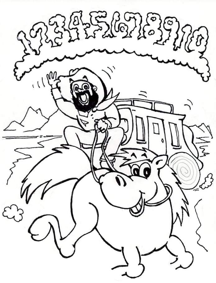 The Numbers Ranch Coloring Page